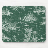 Toile de Jouy verte マウスパッド (正面)