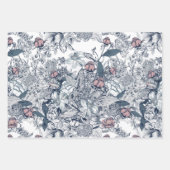 Toile-De-Jouy Vintage French Pattern ラッピングペーパーシート (正面)