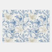 Toile-De-Jouy Vintage French Pattern ラッピングペーパーシート (正面2)