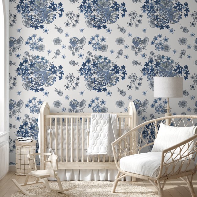 Toile-De-Jouy Vintage French Pattern  壁紙 (キッズ)