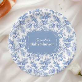 Toile De Jouy Woodland  Baby Shower ペーパープレート