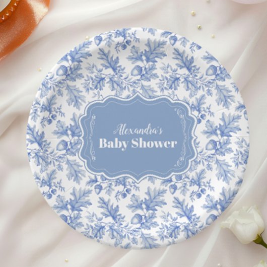 Toile De Jouy Woodland  Baby Shower ペーパープレート