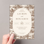 Toile de Romance Wedding アクリル招待状 (インサイチュ (ポータブル))