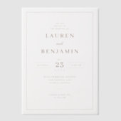 Toile de Romance Wedding ベラム紙招待状 (正面)