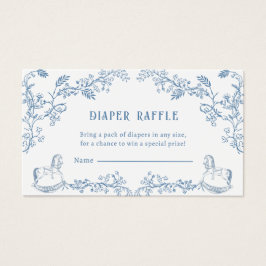 Toile Diaper Raffle Baby Shower Enclosure card