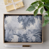 Toile du Jouy Blue Faux French  薄葉紙 (ギフト)