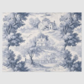 Toile du Jouy Blue Faux French  薄葉紙 (正面)