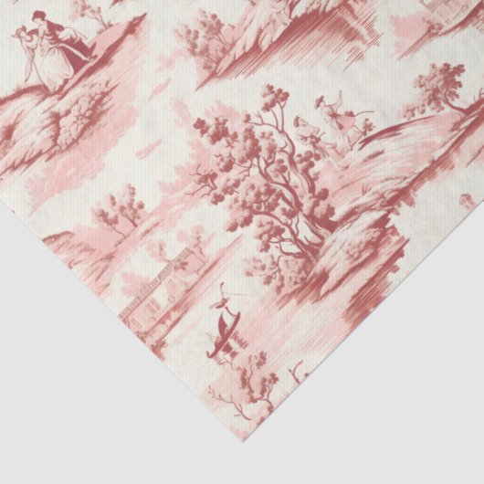 Toile du Jouy Red Faux French  薄葉紙 (詳細)