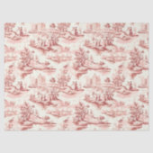 Toile du Jouy Red Faux French  薄葉紙 (正面)
