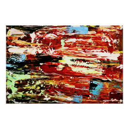 Toile Festivité | Art abstrait coloré moderne ポスター