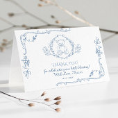 Toile frameエレガント Teddy bearありがとう カード