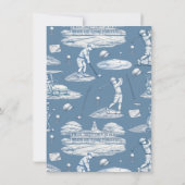 Toile Golf Boy Birthday Party Invitation 招待状 (裏面)
