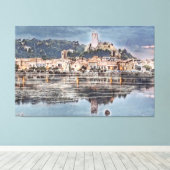 toile gruissan village キャンバスプリント (インサイチュ (ウッドフロア))