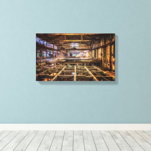 Toile hall industriel キャンバスプリント (インサイチュ (ウッドフロア))