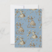 Toile Halloween Skeleton Driving Directions情報 招待状 (裏面)