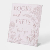 Toile Jouy赤ちゃんシャワーブックギフトありがとうサイン 台座サイン (正面)