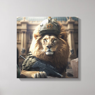 Toile Lion armé キャンバスプリント