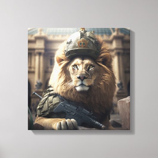 Toile Lion armé キャンバスプリント (正面)