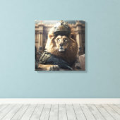 Toile Lion armé キャンバスプリント (インサイチュ (ウッドフロア))