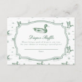 Toile Mallard Duck Gender Neutral Baby Shower エンクロージャーカード (正面)