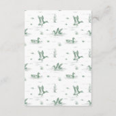 Toile Mallard Duck Gender Neutral Baby Shower エンクロージャーカード (裏面)