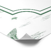 Toile Mallard Duck Gender Neutral Baby Shower ポスター (角)