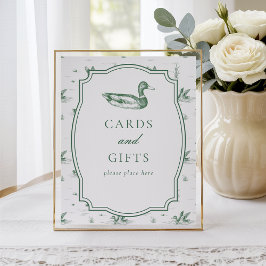 Toile Mallard Duck Gender Neutral Cards & Gifts ポスター