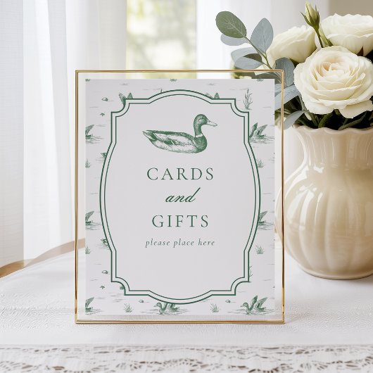 Toile Mallard Duck Gender Neutral Cards & Gifts ポスター