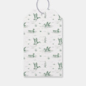 Toile Mallard Duck Neutral Baby Shower Favor ギフトタグ (裏面)