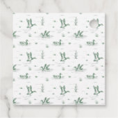 Toile Mallard Duck Neutral Baby Shower Favor フェイバータグ (裏面)