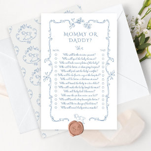 Toile mommyまたはフランスのDaddy baby showerゲーム