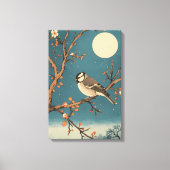 Toile Moonlit Bird on Blossom Branch キャンバスプリント (正面)