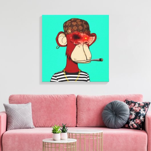 Toile NFT monkey キャンバスプリント (インサイチュ (リビング))