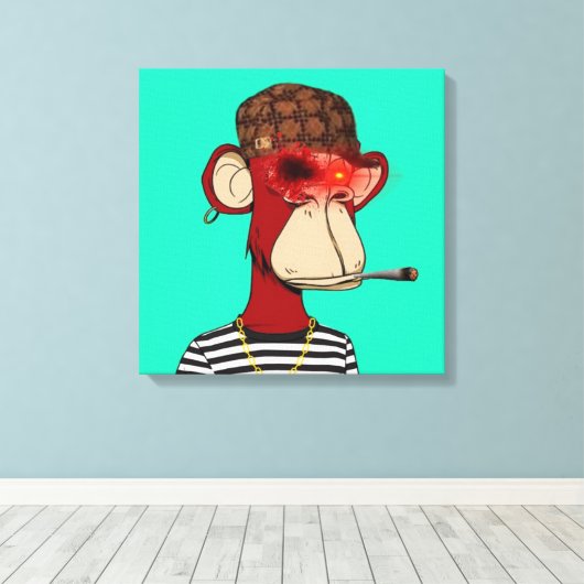 Toile NFT monkey キャンバスプリント (インサイチュ (ウッドフロア))