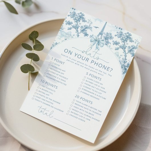 Toile Paris何があなたの電話ブライダルゲーム