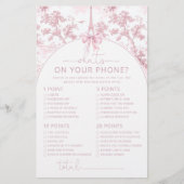 Toile Paris what's on your phone pink bridal game (正面)