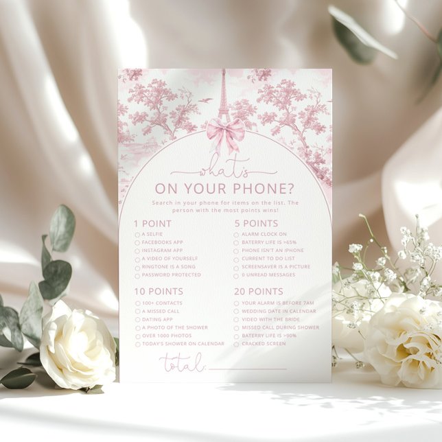 Toile Paris what's on your phone pink bridal game (クリエイターアップロード済み)