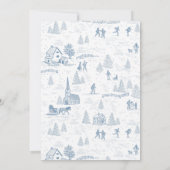 Toile Pattern Winter Wonderland Holiday Card 招待状 (裏面)