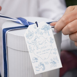 Toile Peter the Rabbit Beatrix Baby Shower ギフトタグ