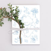 Toile Peter the Rabbit Beatrix Baby Shower サンキューカード