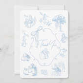Toile Peter the Rabbit Beatrix Baby Shower サンキューカード (正面)