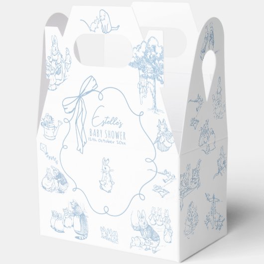 Toile Peter the Rabbit Beatrix Baby Shower フェイバーボックス (見開き)