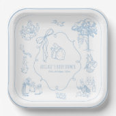 Toile Peter the Rabbit Beatrix Baby Shower ペーパープレート (正面)