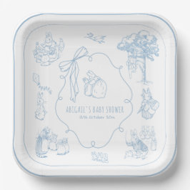 Toile Peter the Rabbit Beatrix Baby Shower ペーパープレート