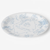 Toile Peter the Rabbit Beatrix Baby Shower ペーパープレート (アングル)