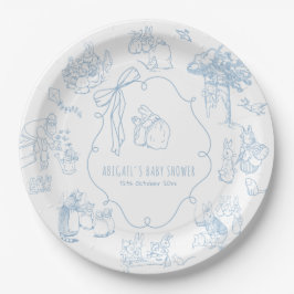 Toile Peter the Rabbit Beatrix Baby Shower ペーパープレート