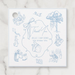 Toile Peter the Rabbit Beatrix Baby Shower Thank フェイバータグ