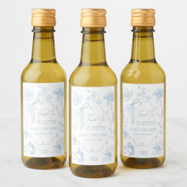 Toile Peter the Rabbit Beatrix Baby Shower Thank  ワインラベル