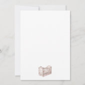 Toile Pink Baby Shower 招待状 (裏面)