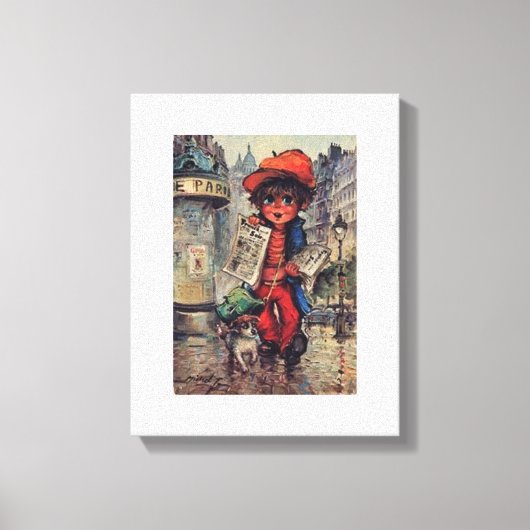 Toile Poulbot au journal キャンバスプリント (正面)